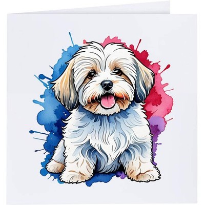 Grußkarten ''Bunter Havaneser Hund'' (GC064399)