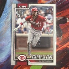 Topps 2026 Series One Elly De La Cruz #150 75th Anniversary Reds
