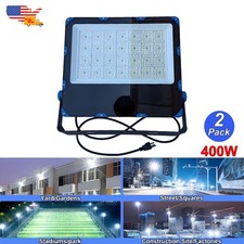2 Pack 400WWatt Led Flood Light Garden Outdoor Lamp Yard Security Spotlight