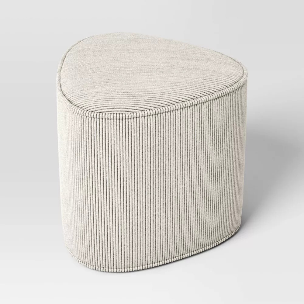 Triangular Upholstered Corduroy Ottoman Beige - Room Essentials 6790₽