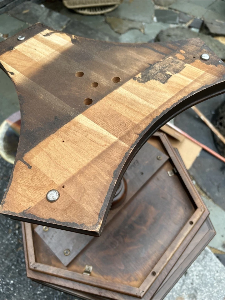 Ethan Allen Georgian Court Solid Cherry Hexagonal Accent End Tables - PAIR - Image 4 of 4