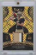 2025 Panini Select Draft Selections Prizm Tyler Shough Gold Checker /10 RC Mem