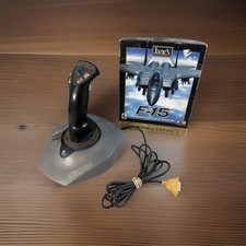 Vintage Logitech WingMan Pro Flight Joystick Jane's F-15 PC Big Box Bundle