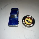 Vintage Hot Wheels Redline & Pin, Custom Barracuda Blue USA 1967 Black Interior
