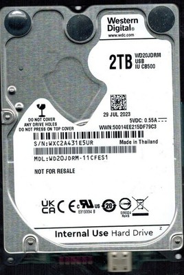 WD20JDRM-11CFES1 S/N: WXC2A WESTERN DIGITAL 2TB THAILAND JUL 2023