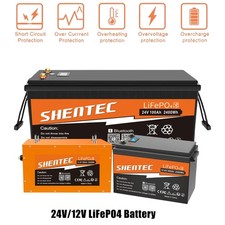 12V/24V LiFePO4 Battery 300AH 200AH 150AH Lithium Battery BMS Solar Deep Cycle