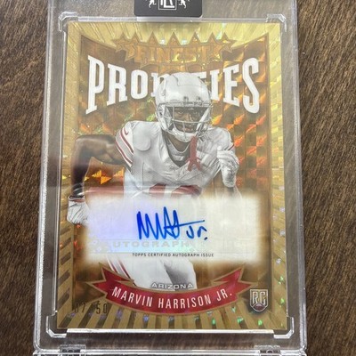 2024 Topps Finest #P-MH Marvin Harrison Jr RC Prodigies Auto Gold /50