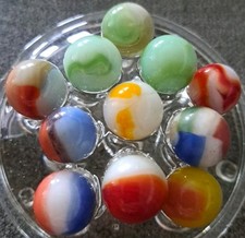 Lot Of 11 Estate Sale Marbles Mixed Colors