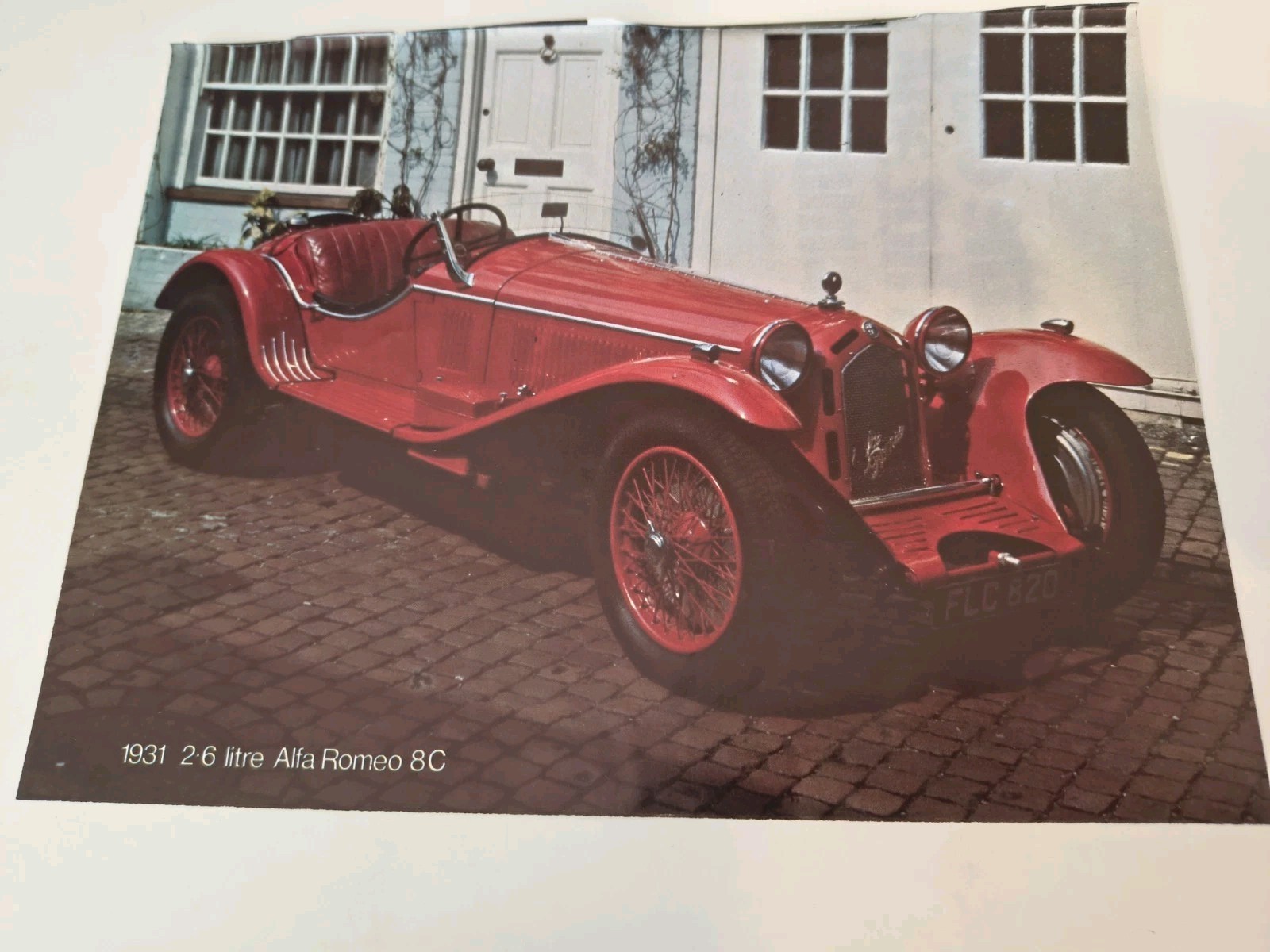 1931 2.6 Litre Alfa Romeo 8C Vintage A4 Page Magazine Shoot Cutout