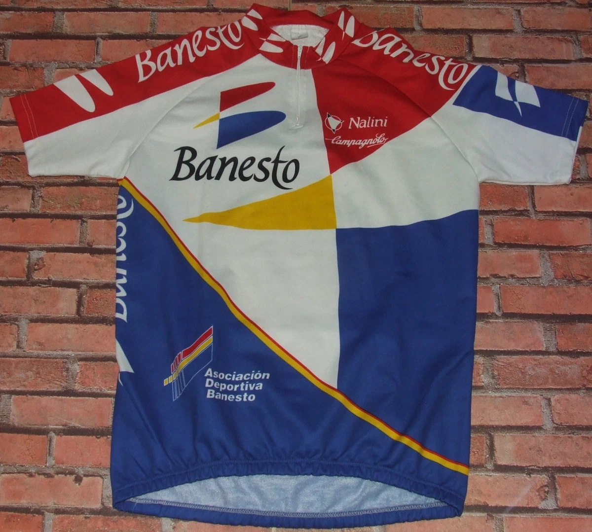 Maillot Cyclisme Vintage Nalini Banesto Illes Balears - Taille L, Manches Courtes, Occasion