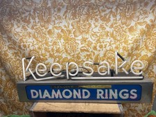 Vtg Keepsake Diamond Rings Neon Sign Advertising Genuine Registered As Is