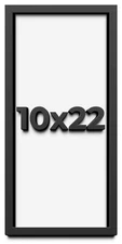 10x22 Shadow Box Frame Black | 1 inches Deep Real Wood Contemporary Shadowbox Di
