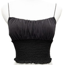 Urban Outfitters Black Ruched Crop Cami Size Small