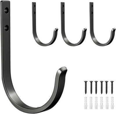 3 Pack Wall Hooks，Metal Hooks Hold up to 22 Lb，Hooks Wall Mount for Hanging Towe