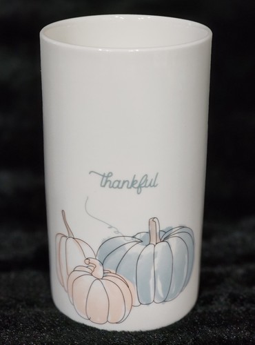 4 THANKFUL Peach Blue Pumpkins on White Dinner Plates 11" Thanksgiving Godinger - Picture 11 of 11