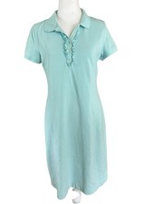 Talbots Shirt Dress Aqua Sz M