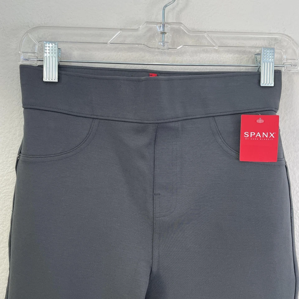 Spanx Leggings Womens Small Gray High Rise Pull-On Jean-ish Ponte Stretch Pants - Image 2 of 4