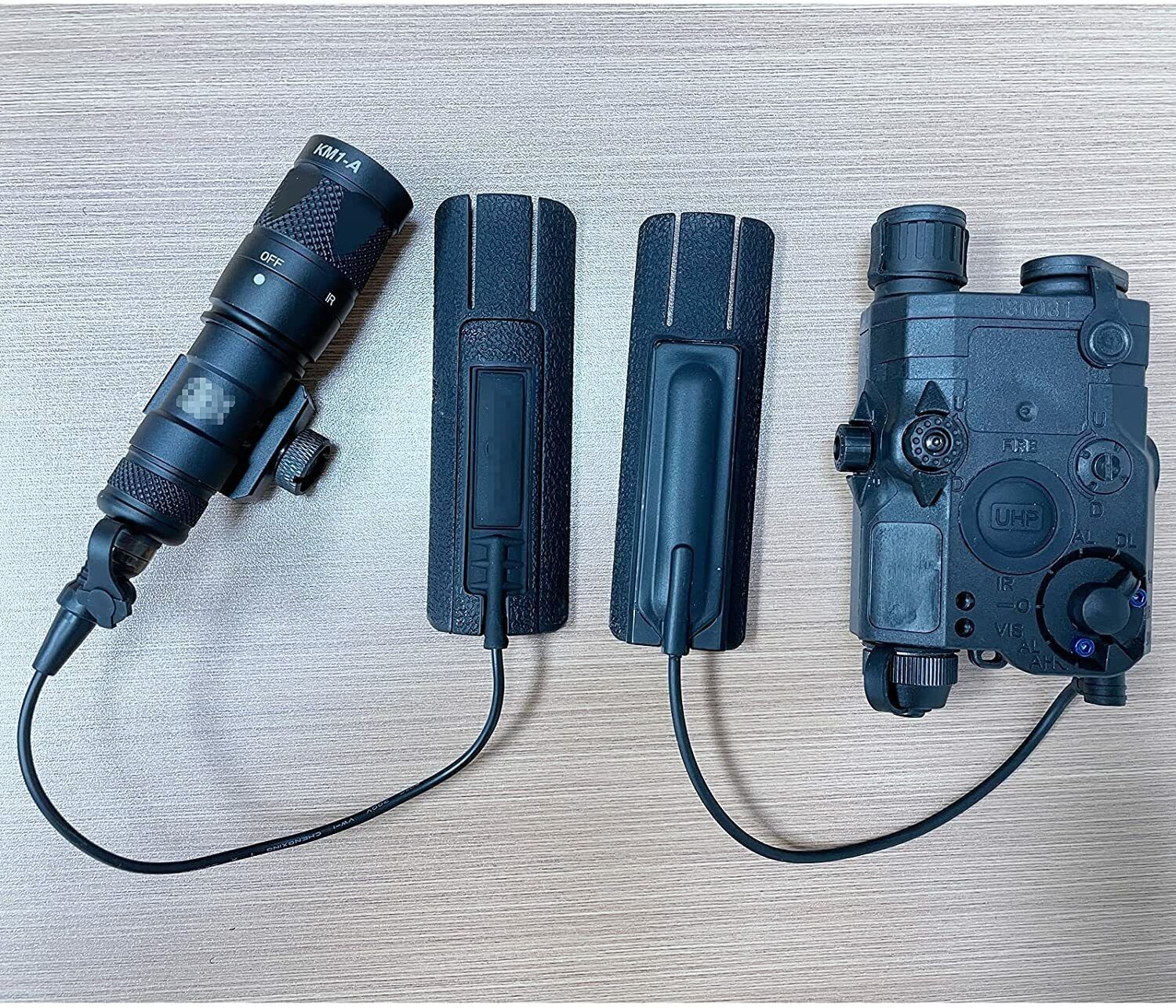 2 Pack Tactical Flashlight Tape Switch Plate Mount Kit Pressure Mount for PEQ