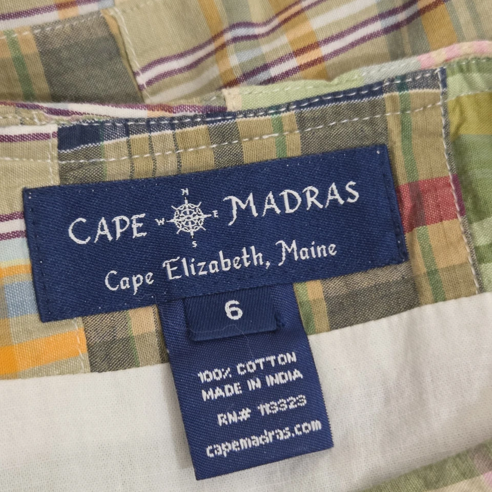 Mini-saia xadrez feminina Cape Madras Elizabeth Maine patchwork tamanho 6 - Imagem 2 de 4