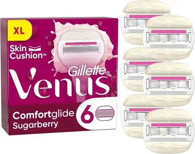 6 Gillette Comfortgilde Sugarberry Scent Damen 5-Klingen System