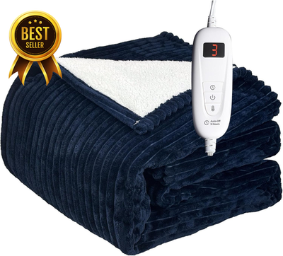 #ad Full Size Heated Electric Blanket 72quot;x84quot; 6 Levels Fast Heating Blue $39.64