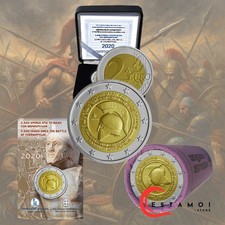 Greece, 2020, Complete Set, 2 euro, Coins, Bee,Cc,Unc THE BATTLE OF THERMOPYLAE!