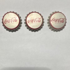 Coca-Cola Bottle Caps White Red Silver Soda Collectible Set