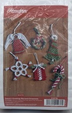 Herrschners Seasons Greetings Macrame Ornaments Set of 18