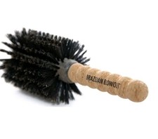 Brazilian Blowout Round Boar Bristle Brush 3.5" Cork Handle Smoothing NWT Sealed