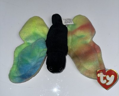 Vintage 1995 TY Flutter Beanie Baby Butterfly 3rd Gen Swing & 1st Gen Tush Tags