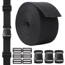 2 inch Wide Buckle Straps, 6 Yard Webbing Straps with 3pcs Adjustable Plastic...