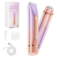 Bikini Trimmer for Women, Electric Razors with Dual Heads, Duskyrose