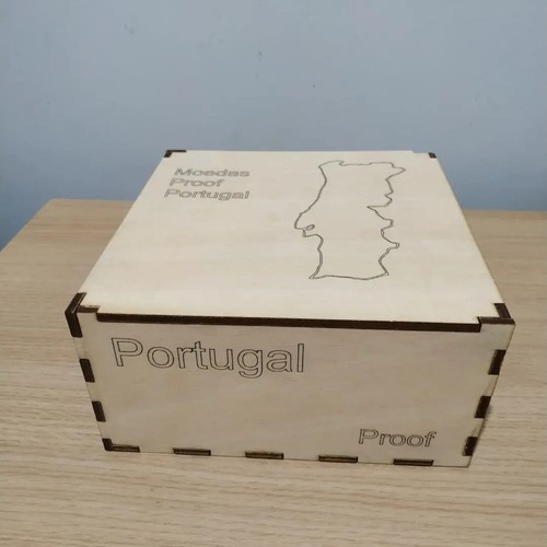 box for Portuguese Proof coins in wood