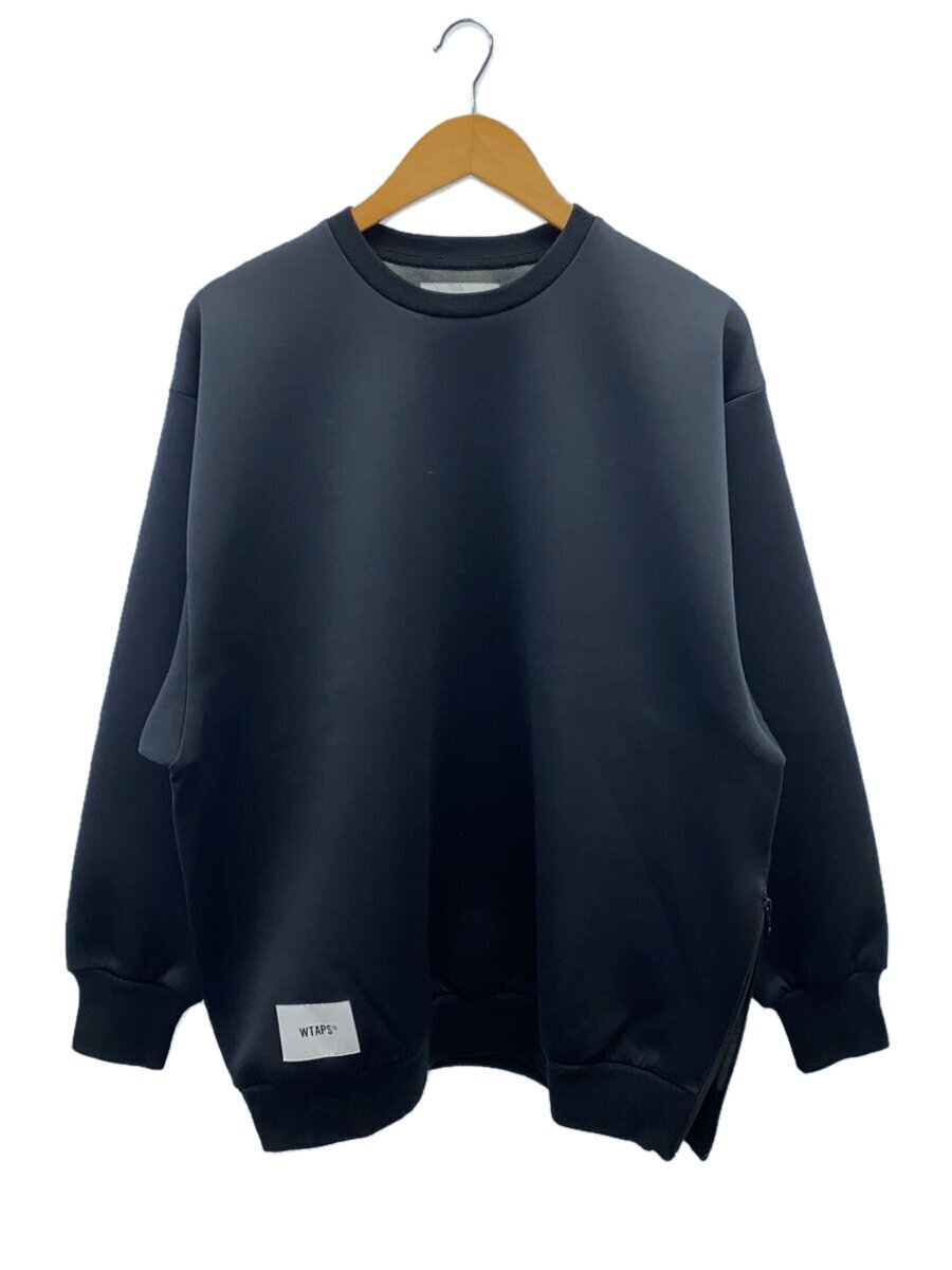WTAPS◇23SS/WOUND SWEATER RAPO. SIGN/Sweatshirt/2/BLK/231ATDT-CSM 
