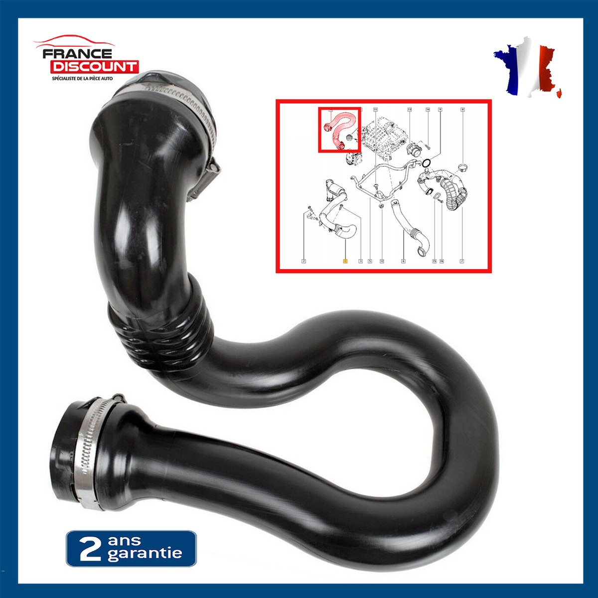 NRF Gaine De Suralimentation 166015 - Compatible VW Transporter T5 Et Multivan