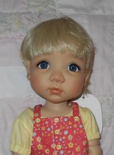 Global TODDLER Doll Wig SIZE 9/10 LIGHT BLONDE Short Straight Hair Full Cap NWT