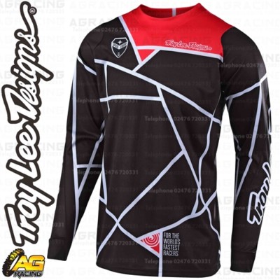 Small, Honey//Red Troy Lee Designs Mens Offroad Motocross Shadow SE Air Jersey