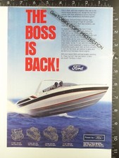 1986 Advertisement For Ford Boss 140 302 351 460 Marine Engine Motor Yacht Boat