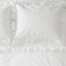 Rachel Ashwell Couture Shabby Liliput White Ruffle Standard Pillowcases Pair