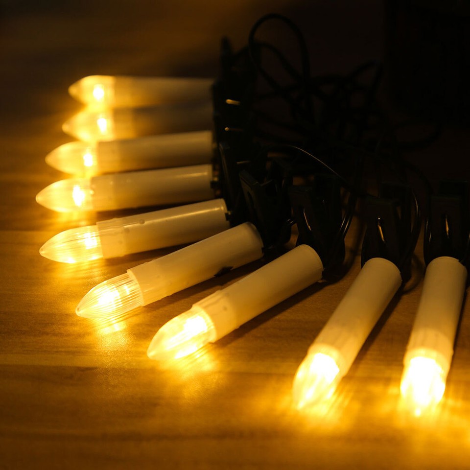 20pcs LED Clip On Candle Christmas Tree Indoor Fairy String Lights VP