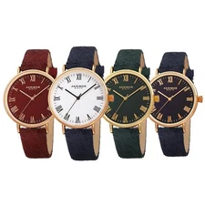 Women's Akribos XXIV AK1081 Smart Design Cavallino Faux Pony Hair Leather Watch