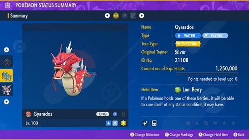 pokemon violet perfect 6iv shiny lake of rage gyarados gen 2 form pokemon Silver