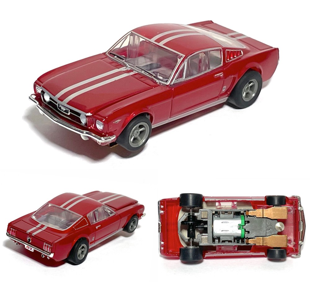 2023 AFX HO Slot Car MEGA-G+ 1966 Ford Mustang Fastback Metallic Red Limited Edition