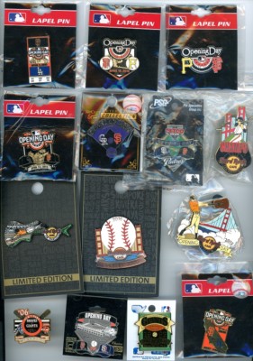 SF Giants Opening Day Pin Choice 34 Pins Various Years, Opponents