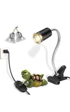 Reptile Heat Lamp, Heating Lamp with Clamp, Adjustable Habitat 2 Bulbs Included