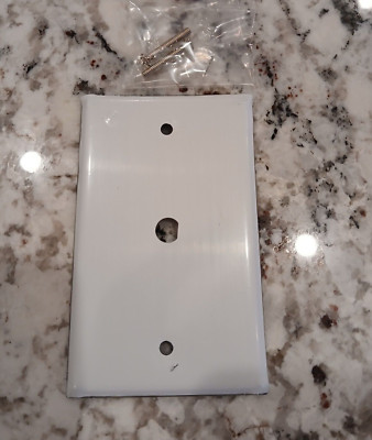 3/8'' D-CUT BNC STAINLESS STEEL WALL PLATE  SINGLE GANG,  1 HOLE,   LOT OF 4