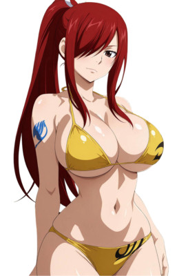 Erza Scarlet Fairy Tail Waifu Weatherproof Anime Sticker 6'' Car Decal