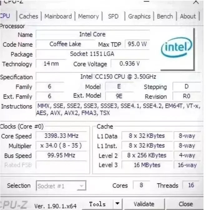 Intel CPU CC150 第8・9世代 i9 9900相当 LGA1151 Amazon.com: Intel Core i9-9900 Desktop Processor 8 Cores up