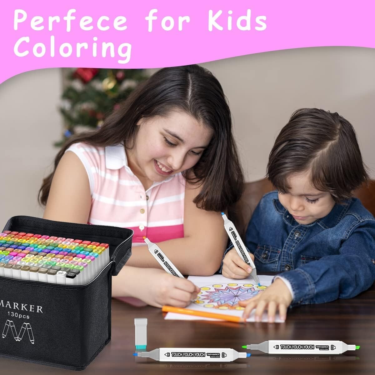 Smart Color Art 108 Pack Alcohol Markers - Dual Tip Art Pens With Blender For Drawing & Sketching