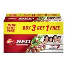 Dabur Red 600g (150g x 4, Pack of 4) Toothpas...